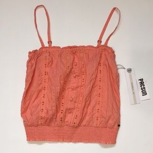 O'Neill Pink Tube Top with Removable Straps Small
